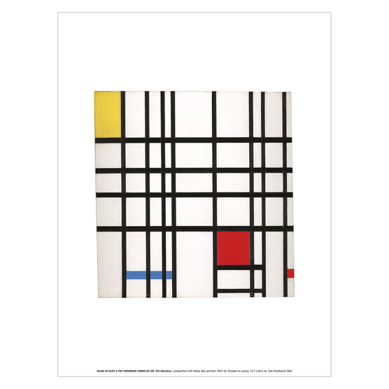 Piet Mondrian Composition with Yellow, Blue and Red art print